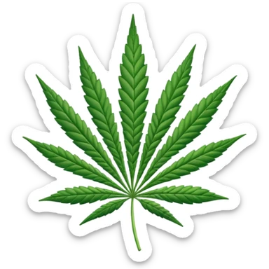 Feuille de canabis sticker