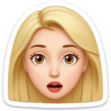 surprised flirty face sticker