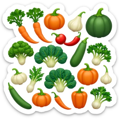 Veg name english  sticker