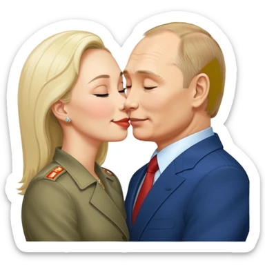 putin and madura kiss sticker