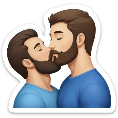 sexy-pose-fit-beard-brunette-caucasian-bear-twink-gay-men-kissing sticker