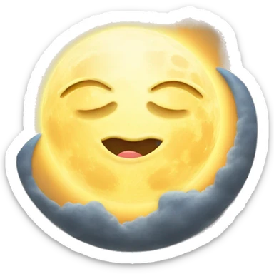 moon kissing the sun sticker