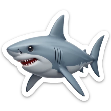 A shark with star eyes sticker