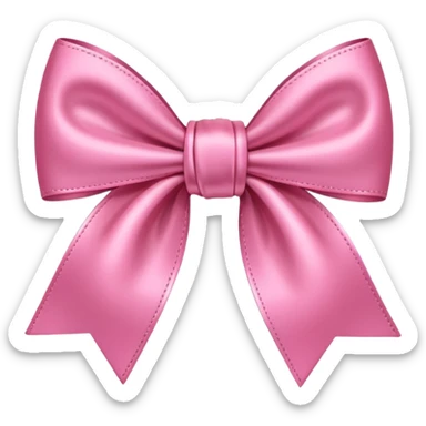 pink satin bow sticker