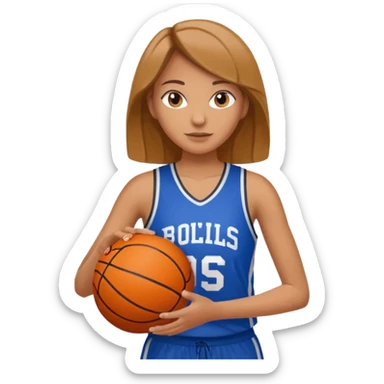 woman basketball sticker