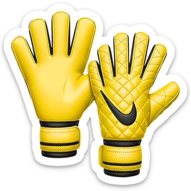 Des gants de gardien de but de foot nike jaune sticker