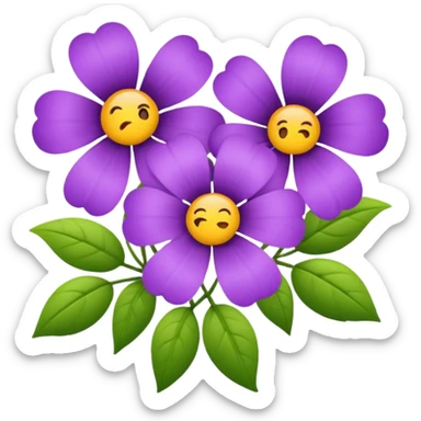 Purple flowers sticker