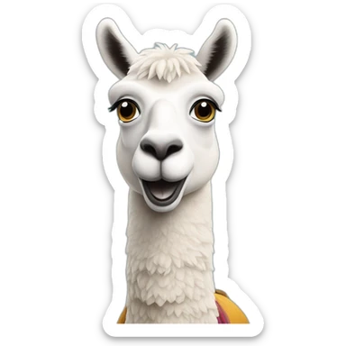 lama avec une caméra sticker