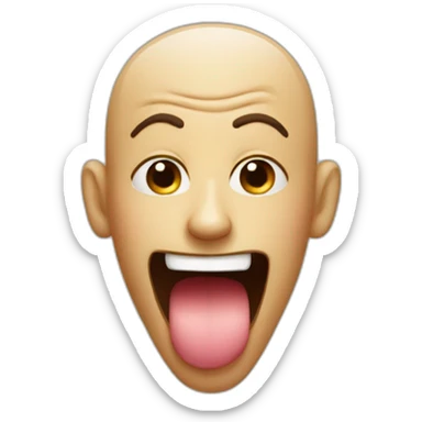 Yoga who sticks out his tongue sticker