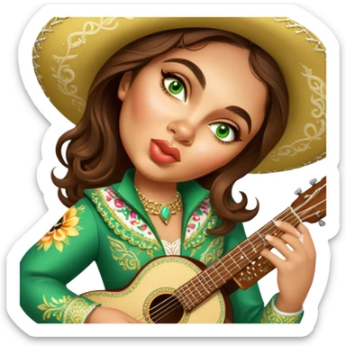 Mariachi Guitarist sticker