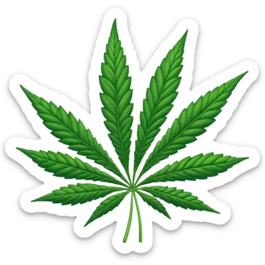 cannabis leaf sticker
