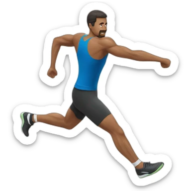 hombre entrenando  sticker