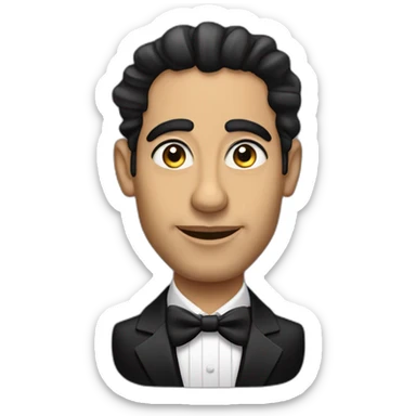 Satirical cartoon Egyptian actor Yasser Galal  in a tuxedo sticker