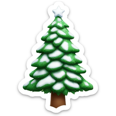 christmas tree with snow sticker