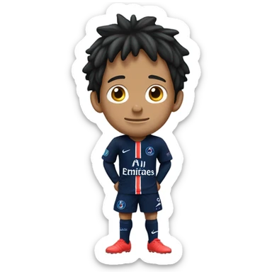 Luffy with psg jersey sticker