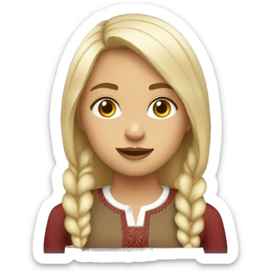 Latvian girl sticker