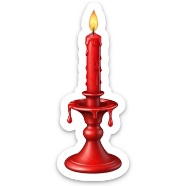 Christmas candle stick sticker