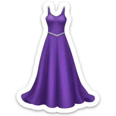 Purple gown dress sticker