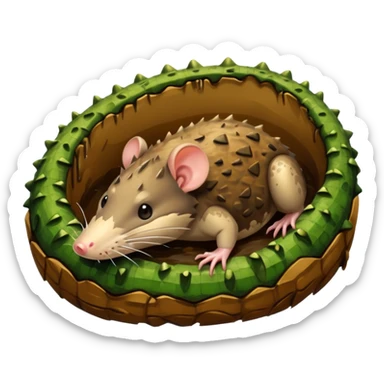rat stuck in croc hole  sticker