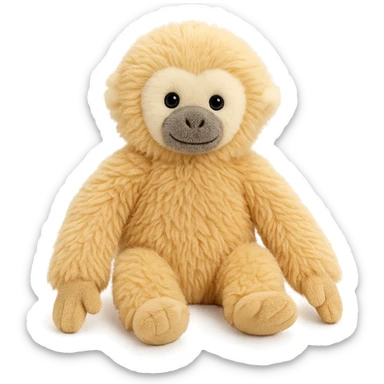 cute blonde lar gibbon jellycat plushie sticker