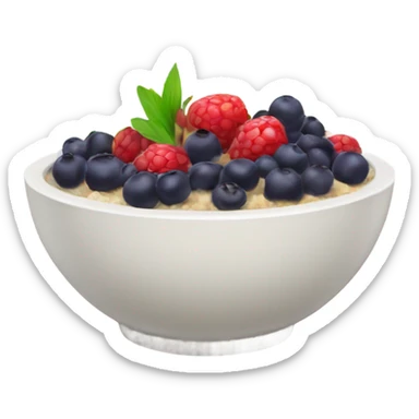 White acai bowl with berries  sticker