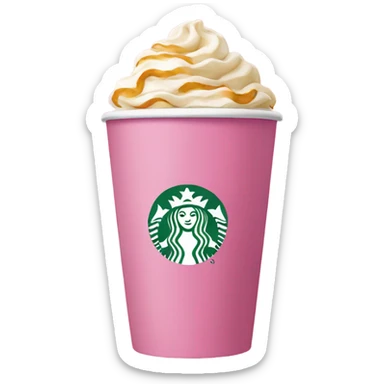 Pink Starbucks cup sticker