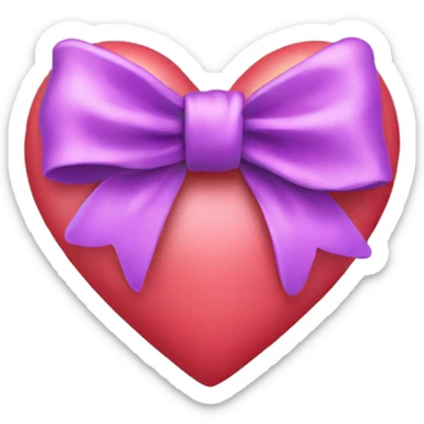 heart with a bow around it  sticker