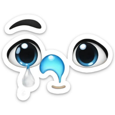 orca crying tears of sadness sticker