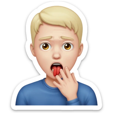 Choking myself emoji sticker