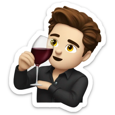 edward cullen drinking wine sticker