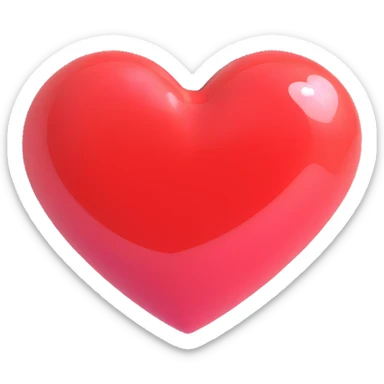 pink sticker shiny finish heart sticker