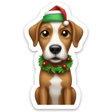 Christmas dog sticker
