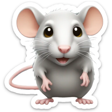 Rat qui se tient debout  sticker