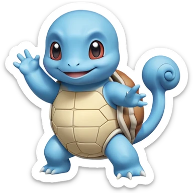 Squirtle waving sticker