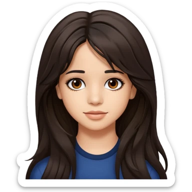 Camila Cabello with long dark brown hair sticker