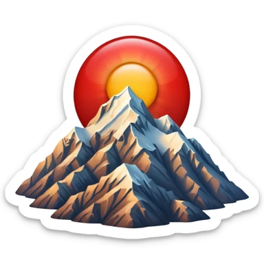 Make an apple styled emoji of Kanchenjunga mountain sticker