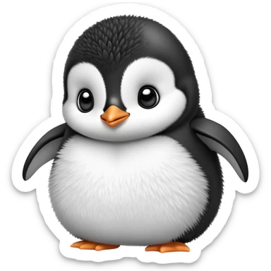 baby penguin with adorable chubby cheeks sticker