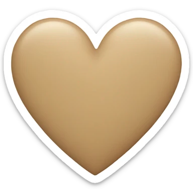 Beige heart emoji sticker