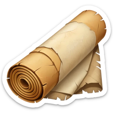 a poster, rolled up, like a old map sticker