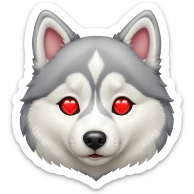 Husky mit Herz sticker