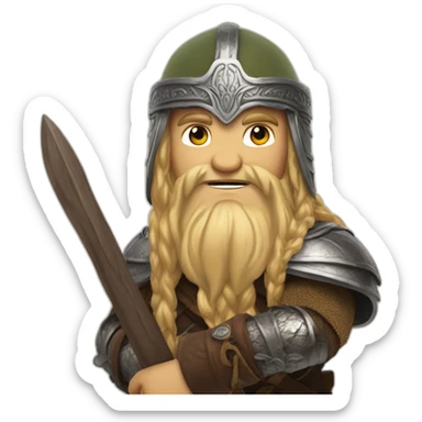 gimli lord of the rings sticker