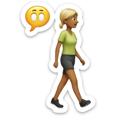 Person walking with peg leg sticker