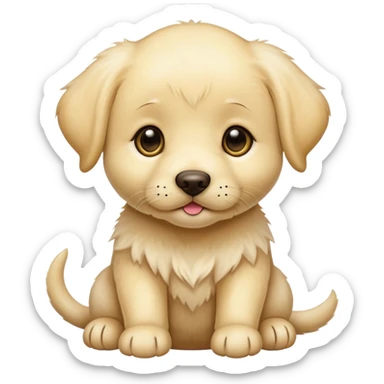 Yellow lab puppy sticker