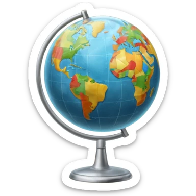 globe on an empty chalkboard sticker