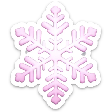 pastel pink snowflake  sticker