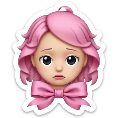 Make a emoji whit these emojis 🎀😔 sticker