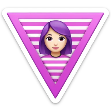 Demi girl flag sticker