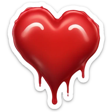 heart red totaly melt sticker