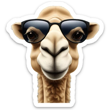 camel but let him wear a sunglasses  sticker