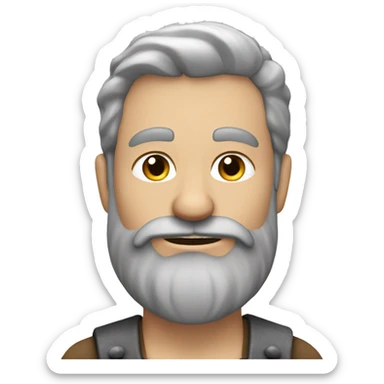 british white blacksmith with beard sticker